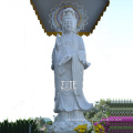 Custom large white stone buddha goddess of mercy guanyin statue